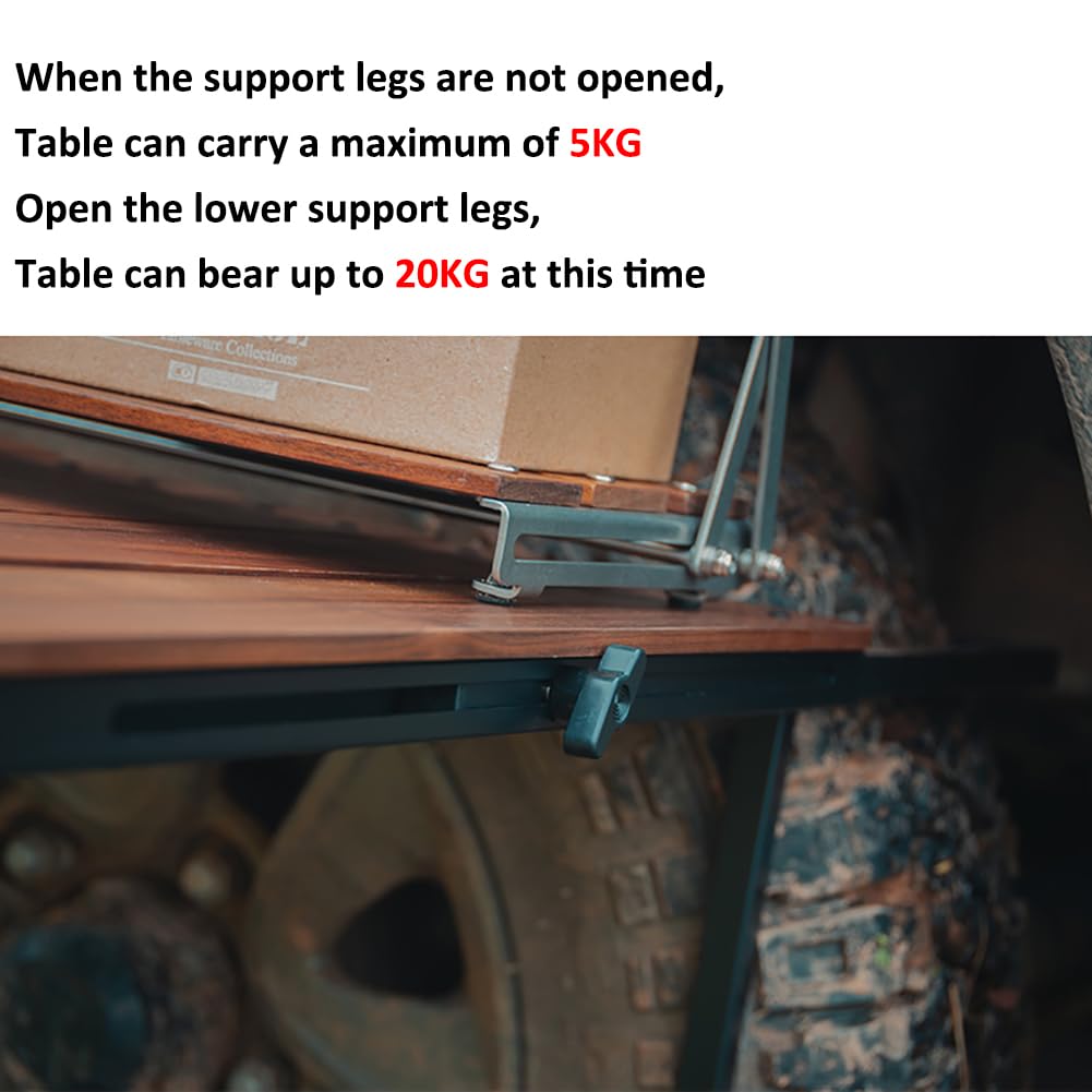 Amazon.co.jp: 折りたたみキャンプテーブル木製、車のタイヤピクニック